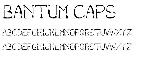 bantum caps font